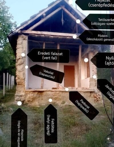 Alapozás, falak, lábazat, nyílászárók, padló, födém, plafon, mennyezet, tetőszerkezet, héjazat, kémény - magyar ház részei
