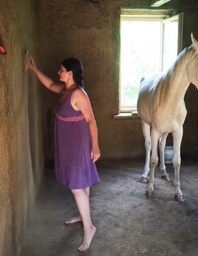 Vályog vékonyítás a döngölt fal javításához. Házilag tapasztani, vályogot keverni, tapasztáspróbát végezni tanulhatsz velünk
